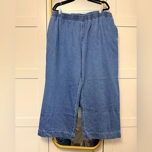 H&M Elastic Waist Wide Leg Jeans